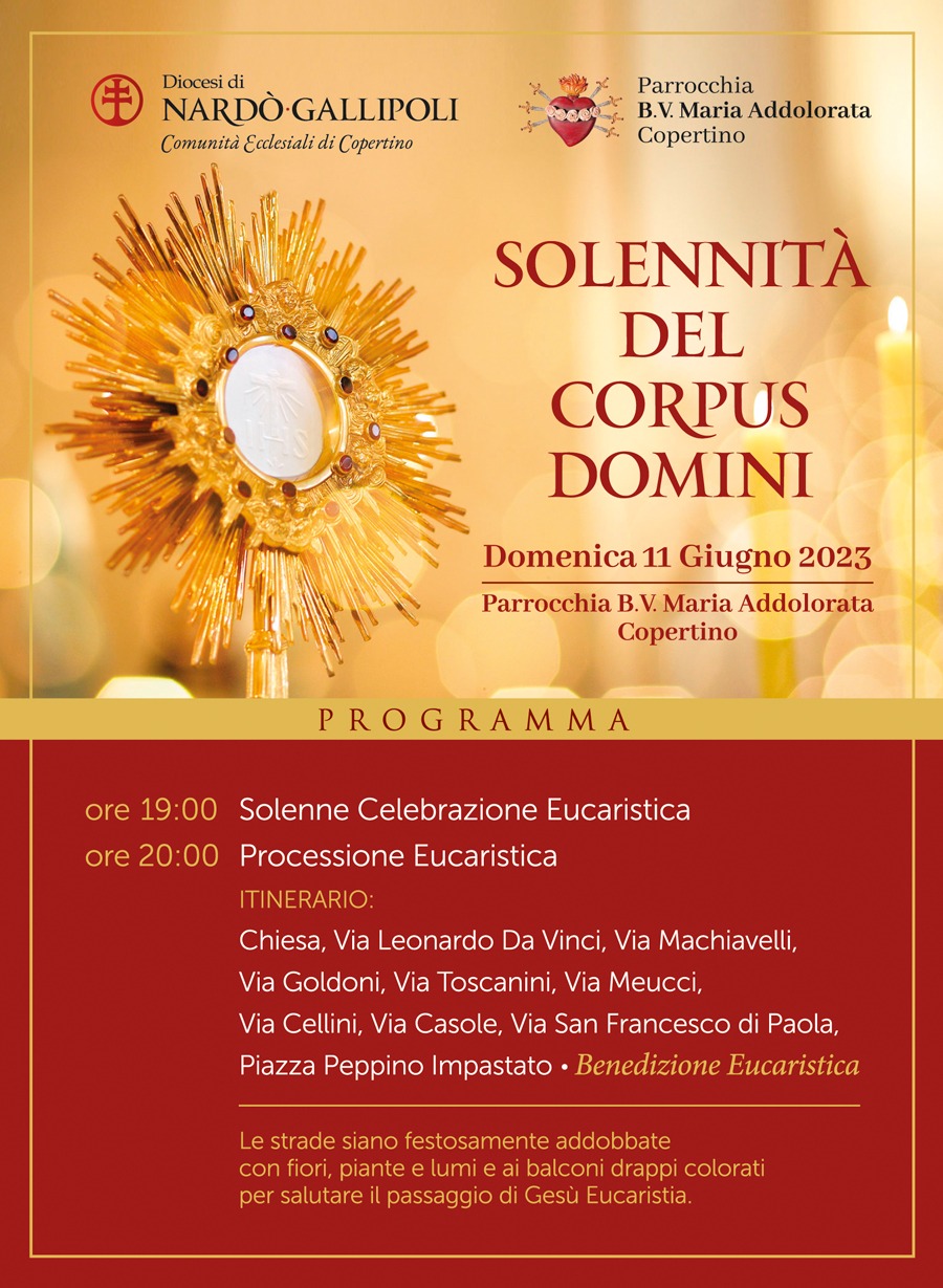 Solennità del SS. Corpo e Sangue di Cristo