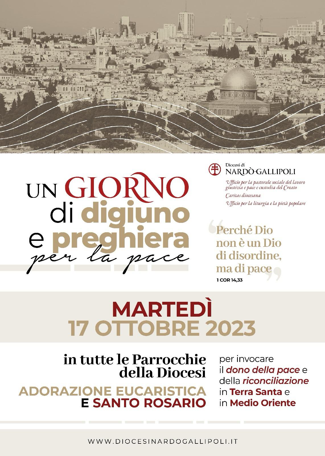 Un giorno di digiuno e preghiera per la pace